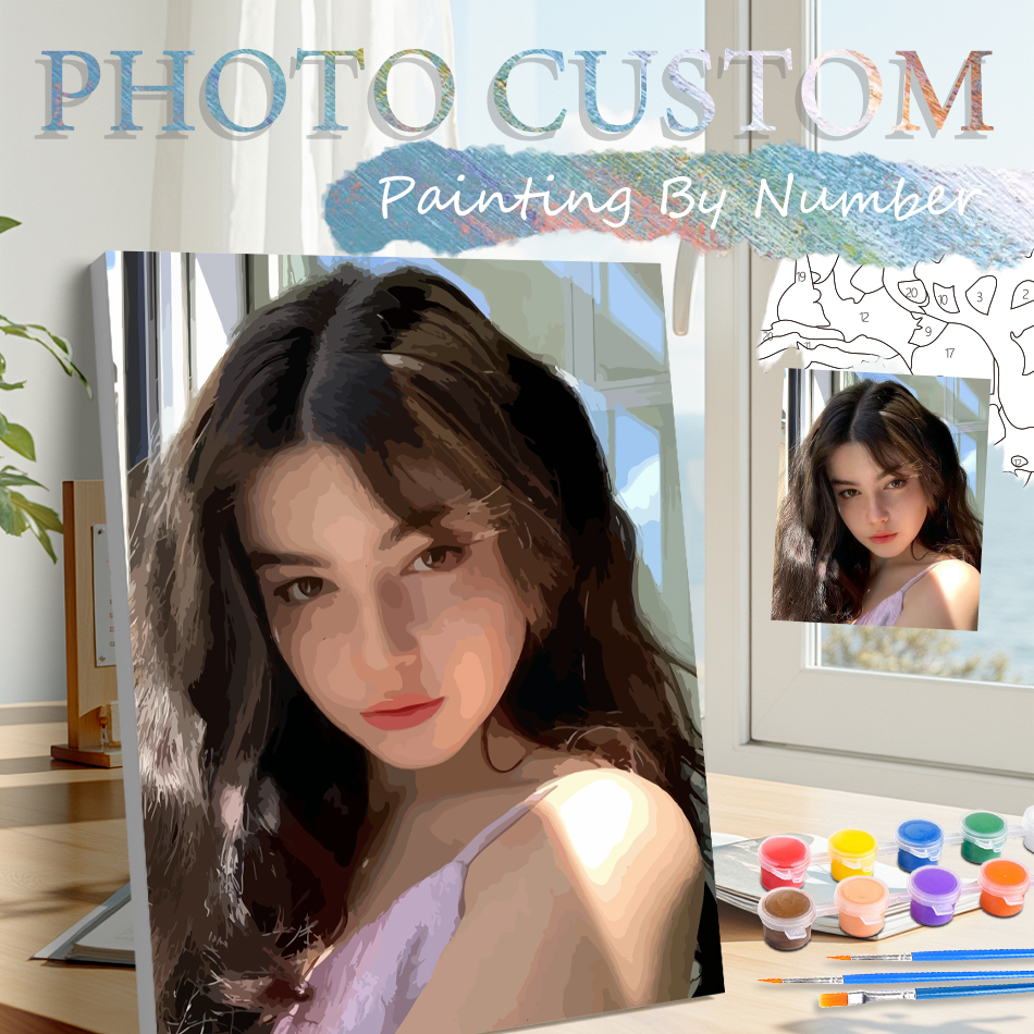 Art And Craft Photos - Photo Custom Painting By Numbers Acrylic