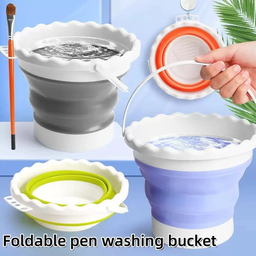 Art & Craft Paper Origami - Collapsible Foldable Paint Brush Water Bucket