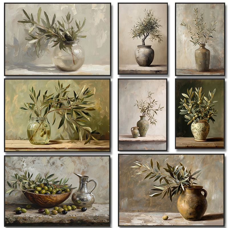 Art Craft Vase - Antique Vase Italy Olive Tree Green