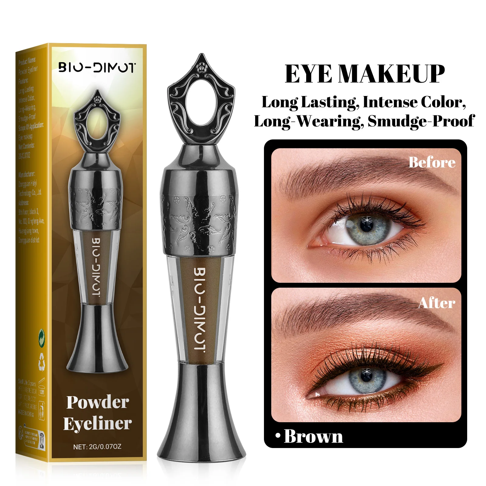 Colored Pencil Professional - Fashion Professional Makeup Eyeliner Eyebrow Black
