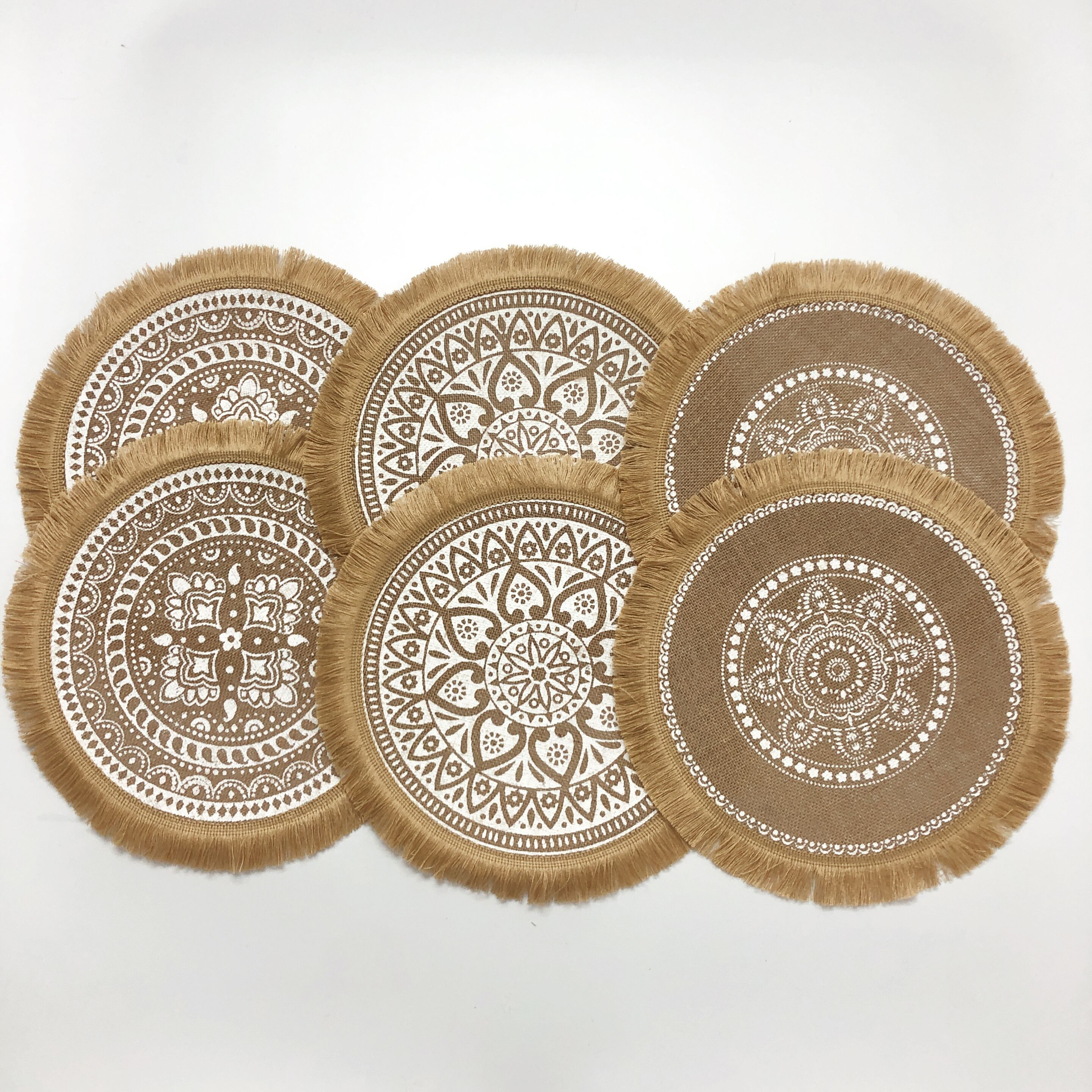 Art Craft Vase - 4pcs/6pcs Natural Vintage Jute Woven Placemats