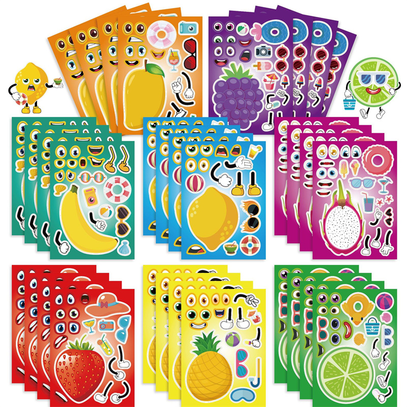 Art Craft 5 Year Old - 6-24sheet Make Your Own Fruit Stickers