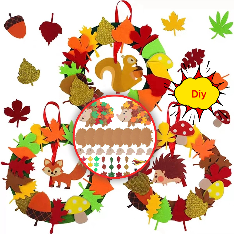 Art And Craft Autumn - Autumn Creative Diy Wreath Craft Set