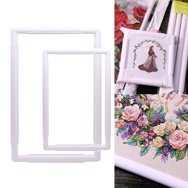 Embroidery Hoop Kit - Square Shape Embroidery Frame Set Plastic