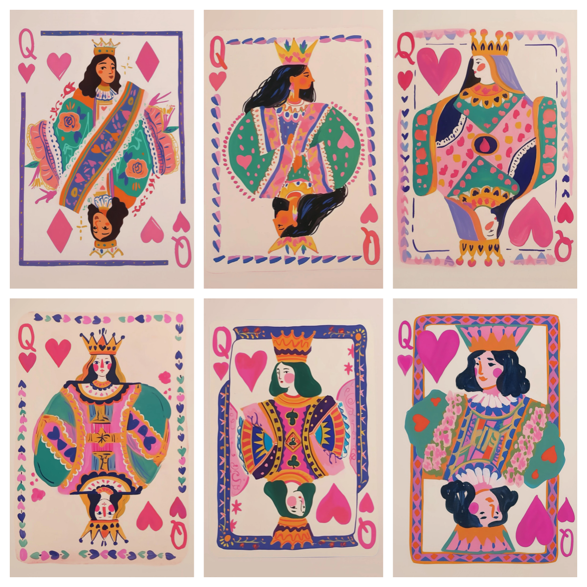 Queen Art Craft - 1pc Queen of Hearts Poker Diamond