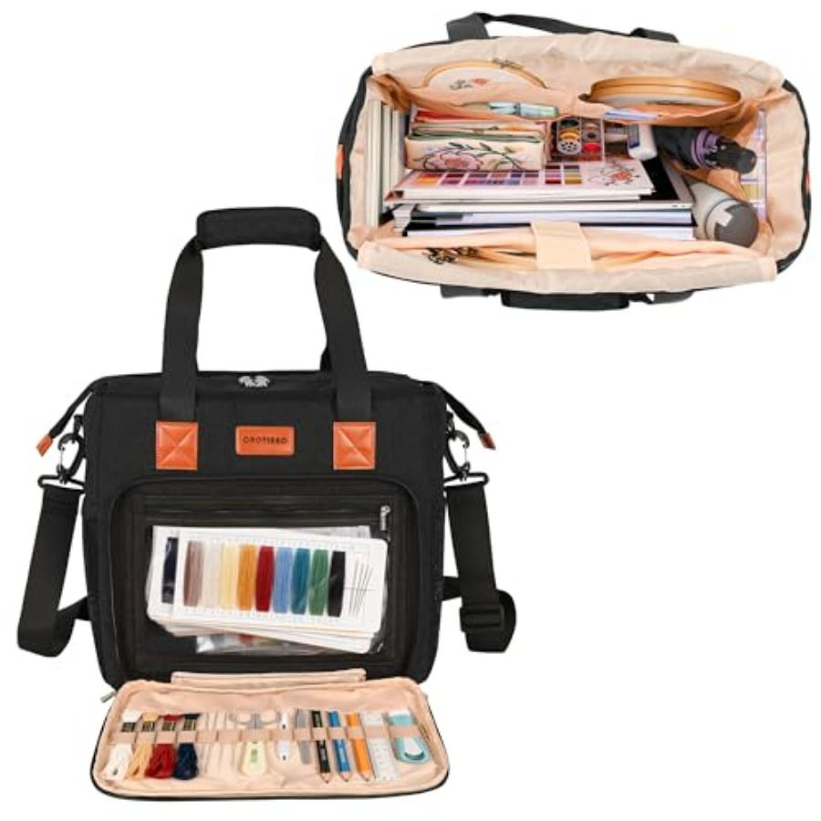 Embroidery Hoop Kit - CROTIRAD Embroidery Bag Organizer for Cross