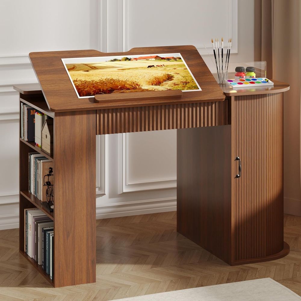 Art & Craft Paper Origami - Storage Cabinet Desk with Shelves for