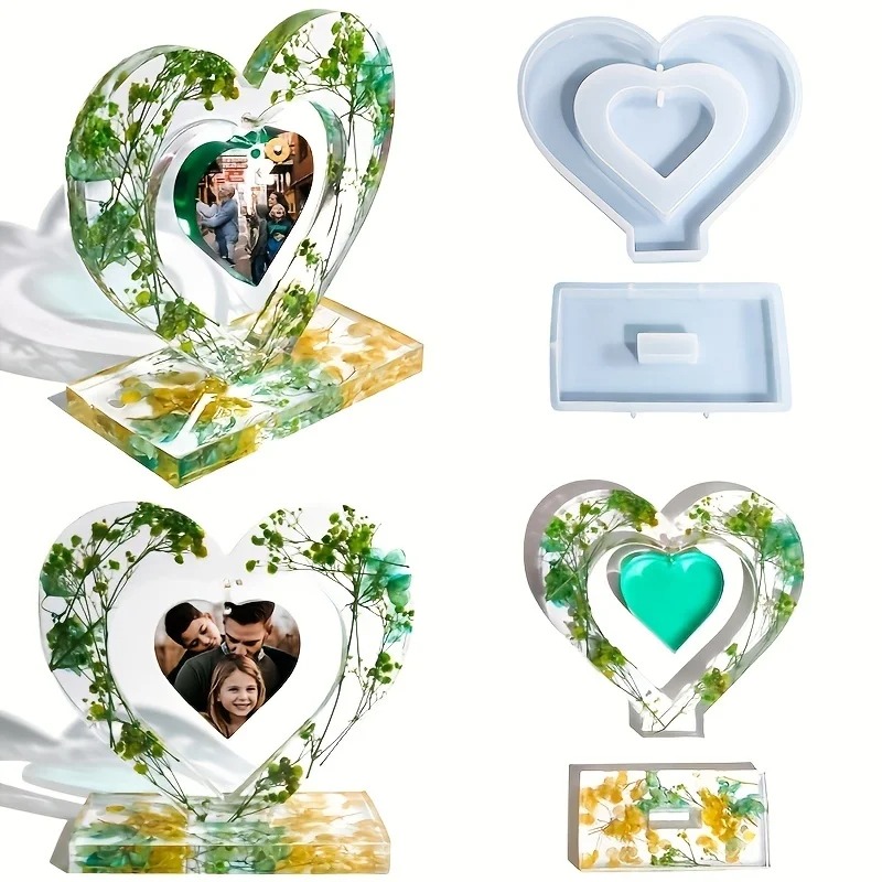 Art And Craft Photos - Heart Resin Molds, 2 Pieces Love