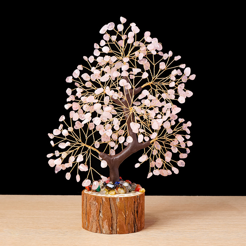 Art Craft Room Ideas - Natural Crystal Stone Energy Money Tree