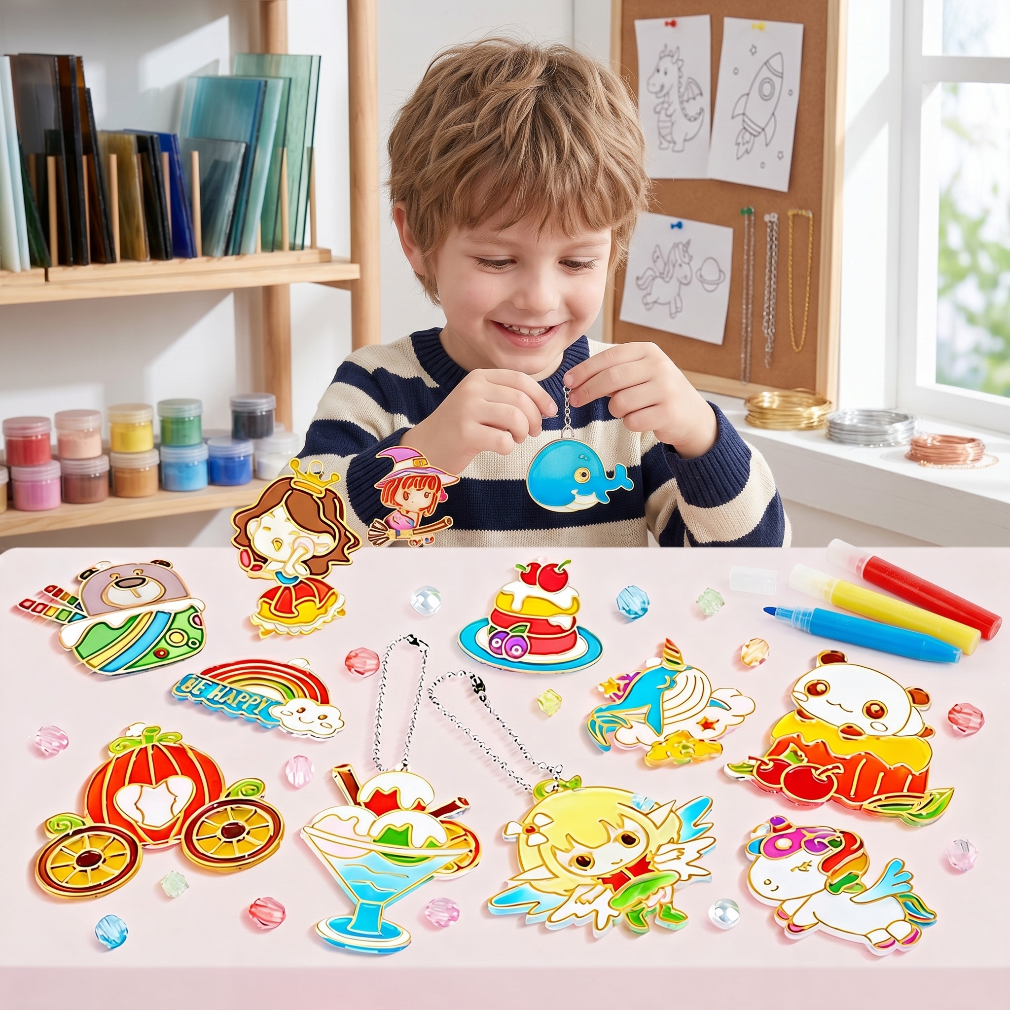 Art Craft 5 Year Old - DIY Crystal Gel Painting Kit Craft