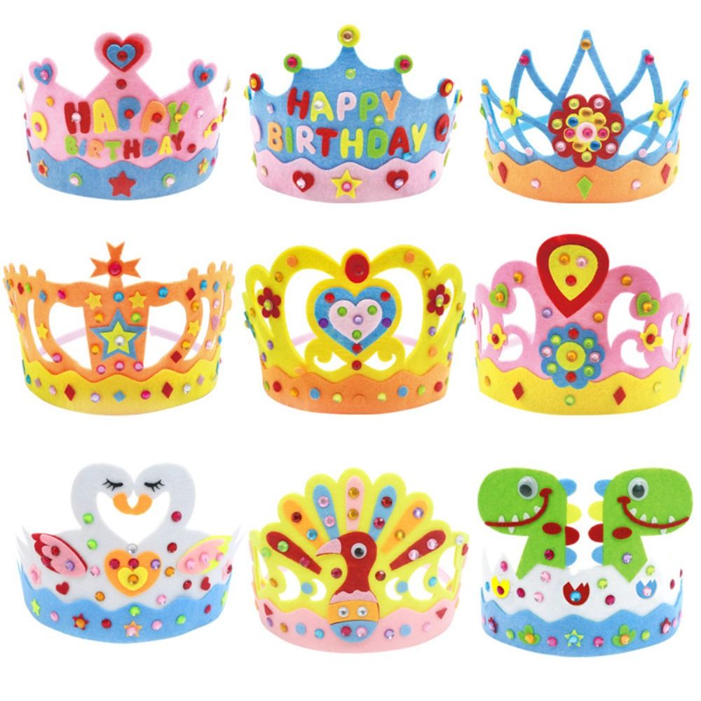 Art Craft 5 Year Old - Children's Non-woven DIY Crown Hat Princess