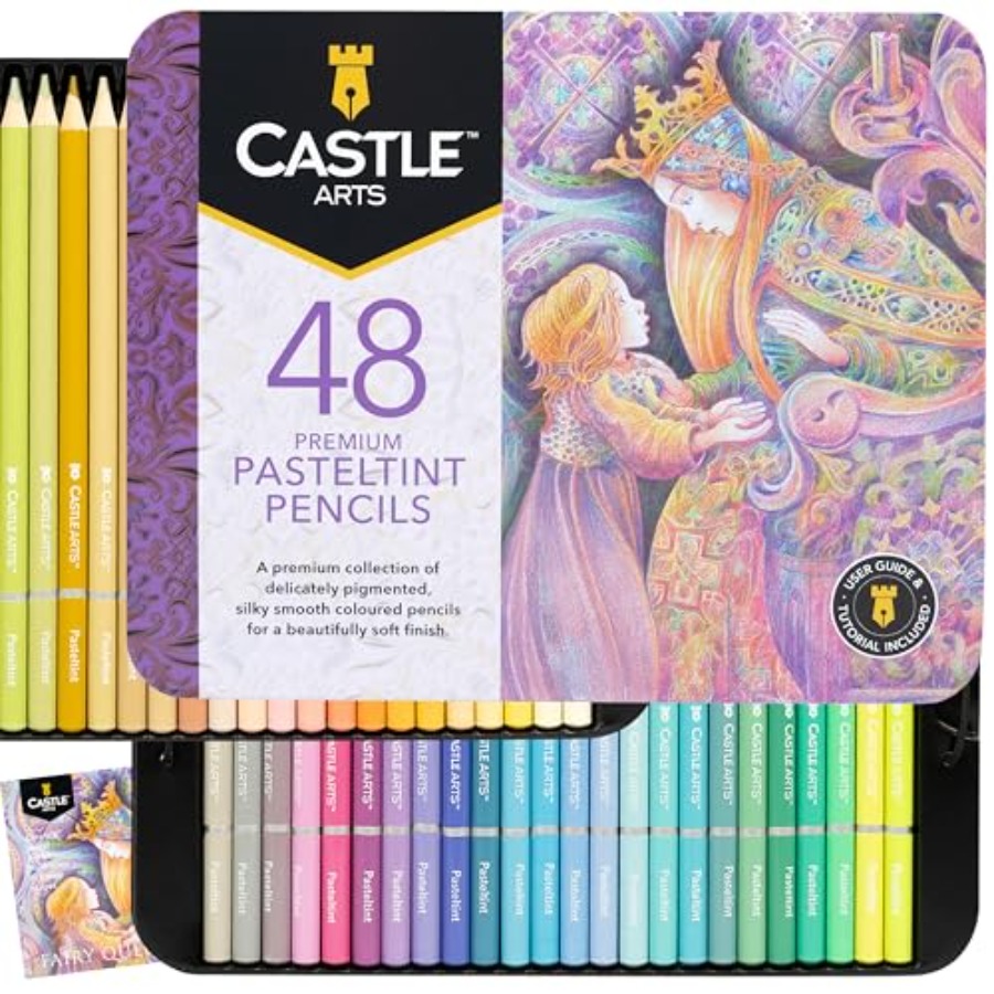 Colored Pencil Professional - Pasteltint Colored Pencils Tin Set 48