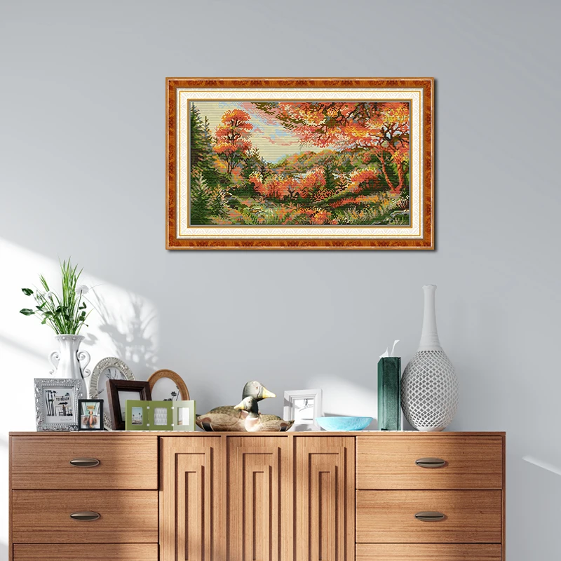 Art And Craft Autumn - Autumn Scenery Pattern Cross Stitch Kit