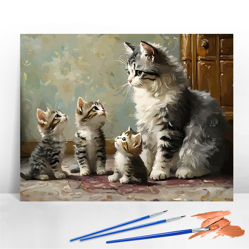 DIY Digital Oil Painting Cat K - Art Craft Cat recension och pris