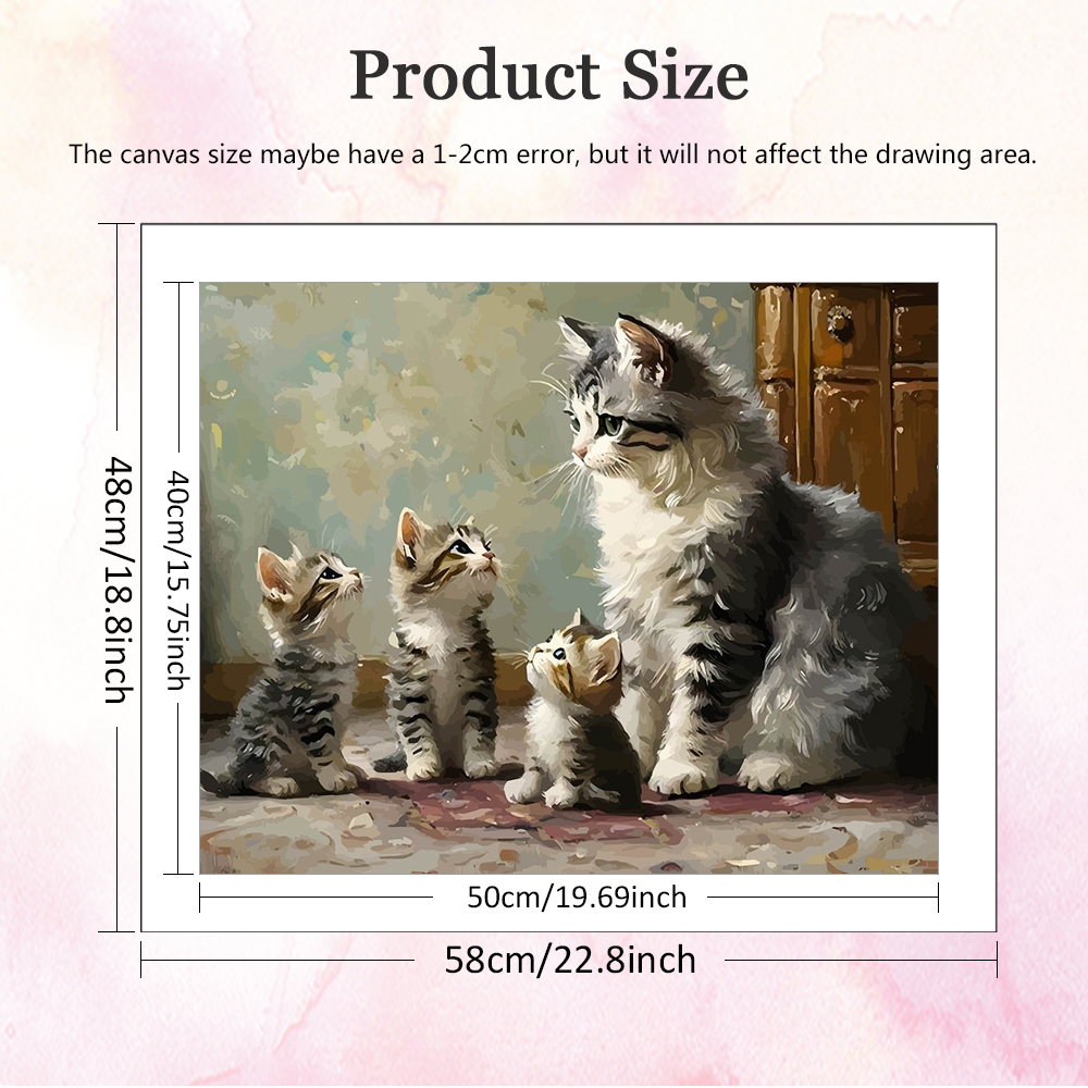 DIY Digital Oil Painting Cat K - Art Craft Cat recension och pris