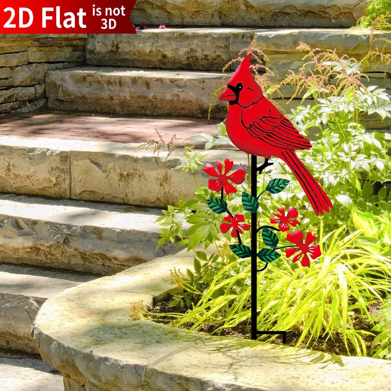 2D Flat Red Bird Design Garden - Art And Craft Photos recension och pris
