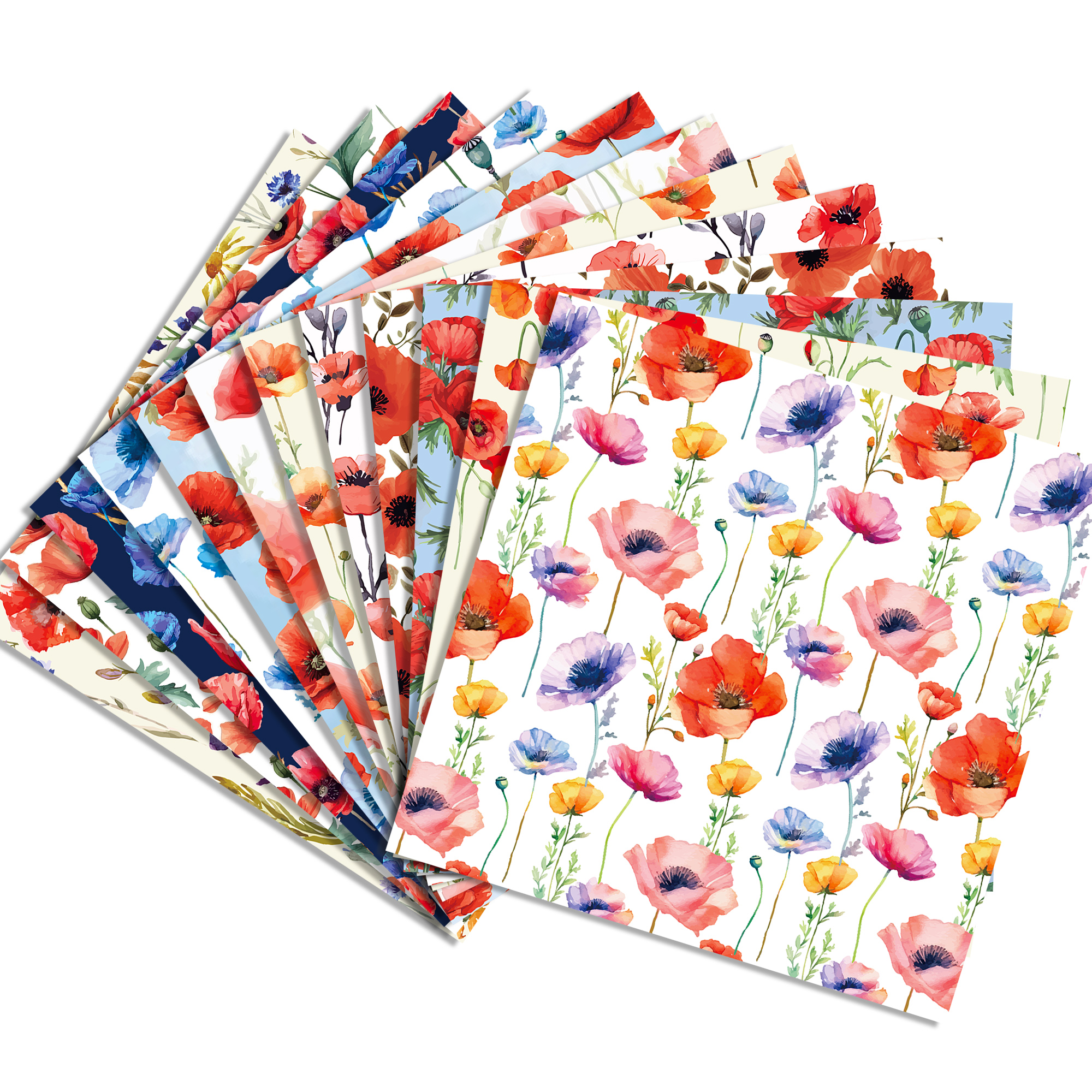 24pcs 30*30cm Poppy Red Flower - Art And Craft Photos recension och pris