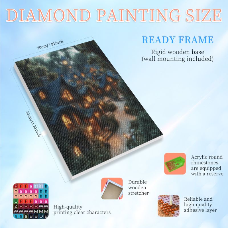 RUOPOTY Framed House 5d Diamon - Art Craft Room recension och pris