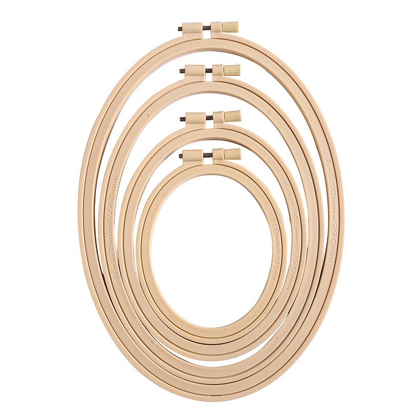 Imitation Bamboo Plastic Oval  - Embroidery Hoop Kit recension och pris