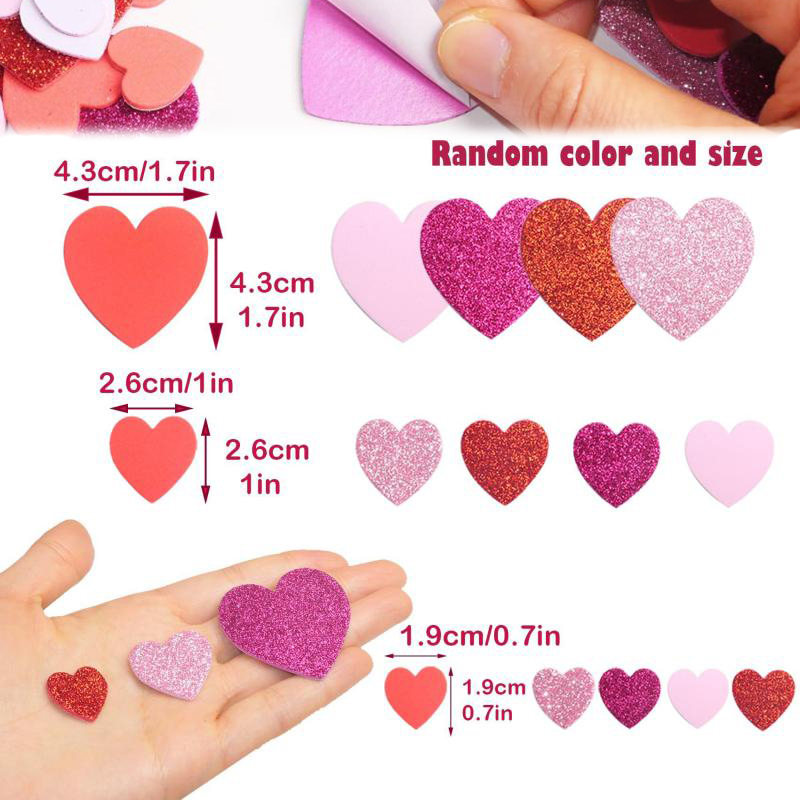 50pcs Love Heart Self Adhesive - Art Craft Love recension och pris