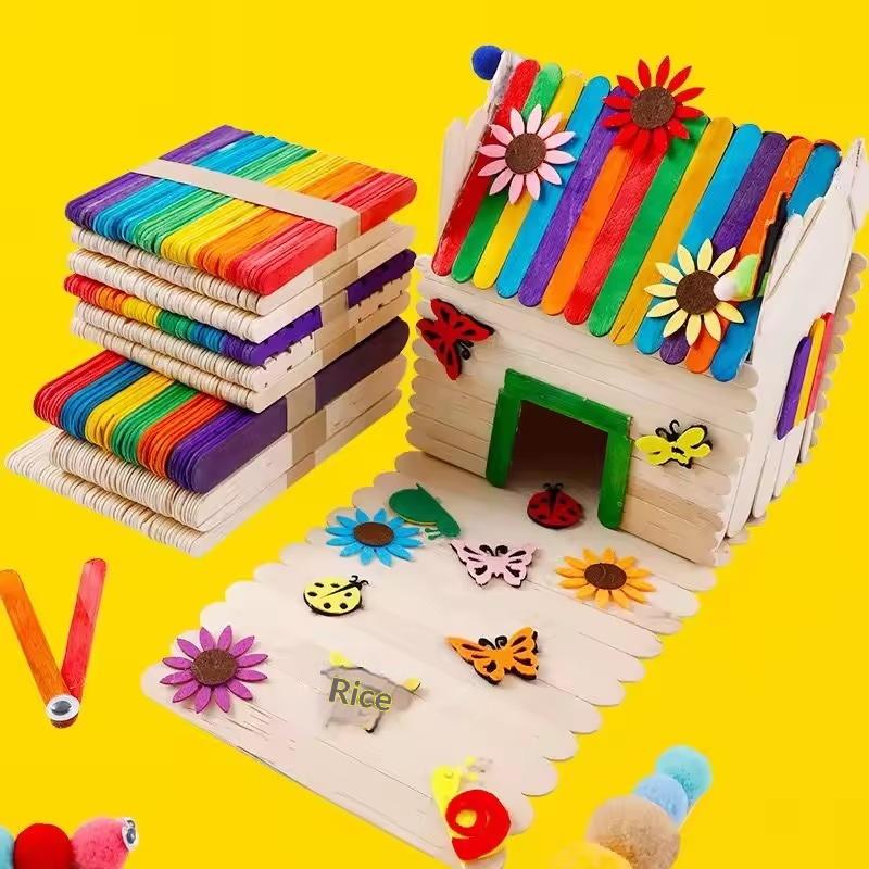 Bulk Colorful Wooden Ice Cream - Art Craft School recension och pris