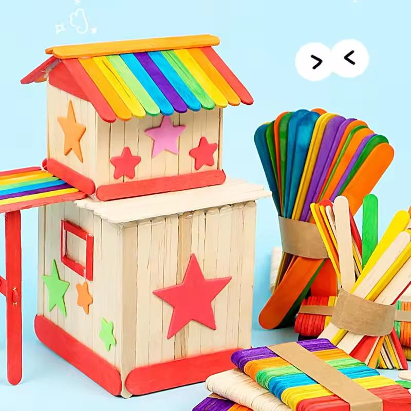 Bulk Colorful Wooden Ice Cream - Art Craft School recension och pris