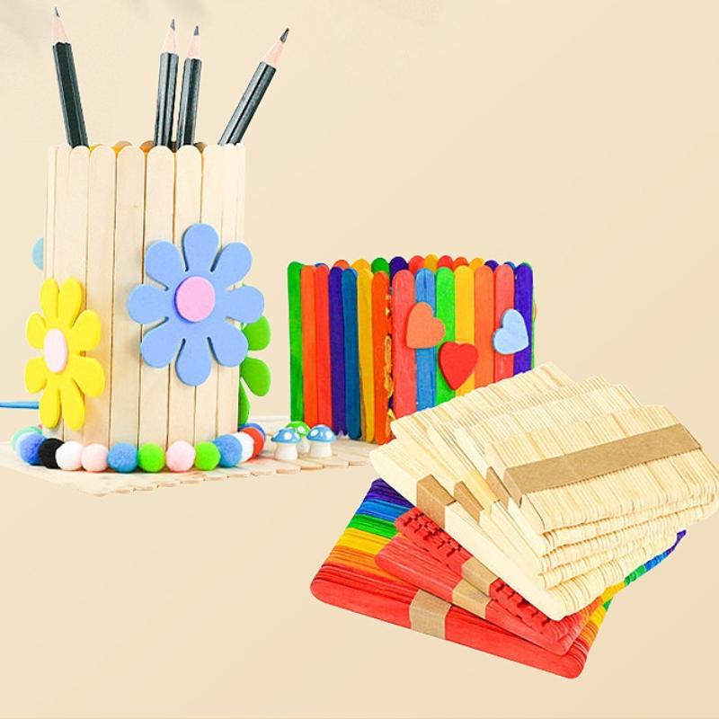 Bulk Colorful Wooden Ice Cream - Art Craft School recension och pris