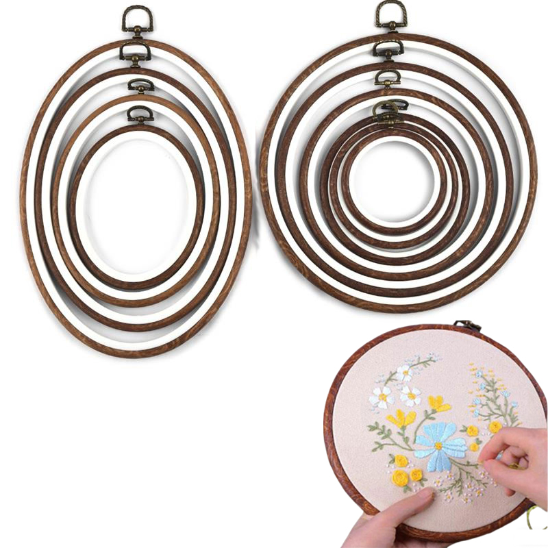 10PCS Sewing Tool Round Oval I - Embroidery Hoop Kit recension och pris
