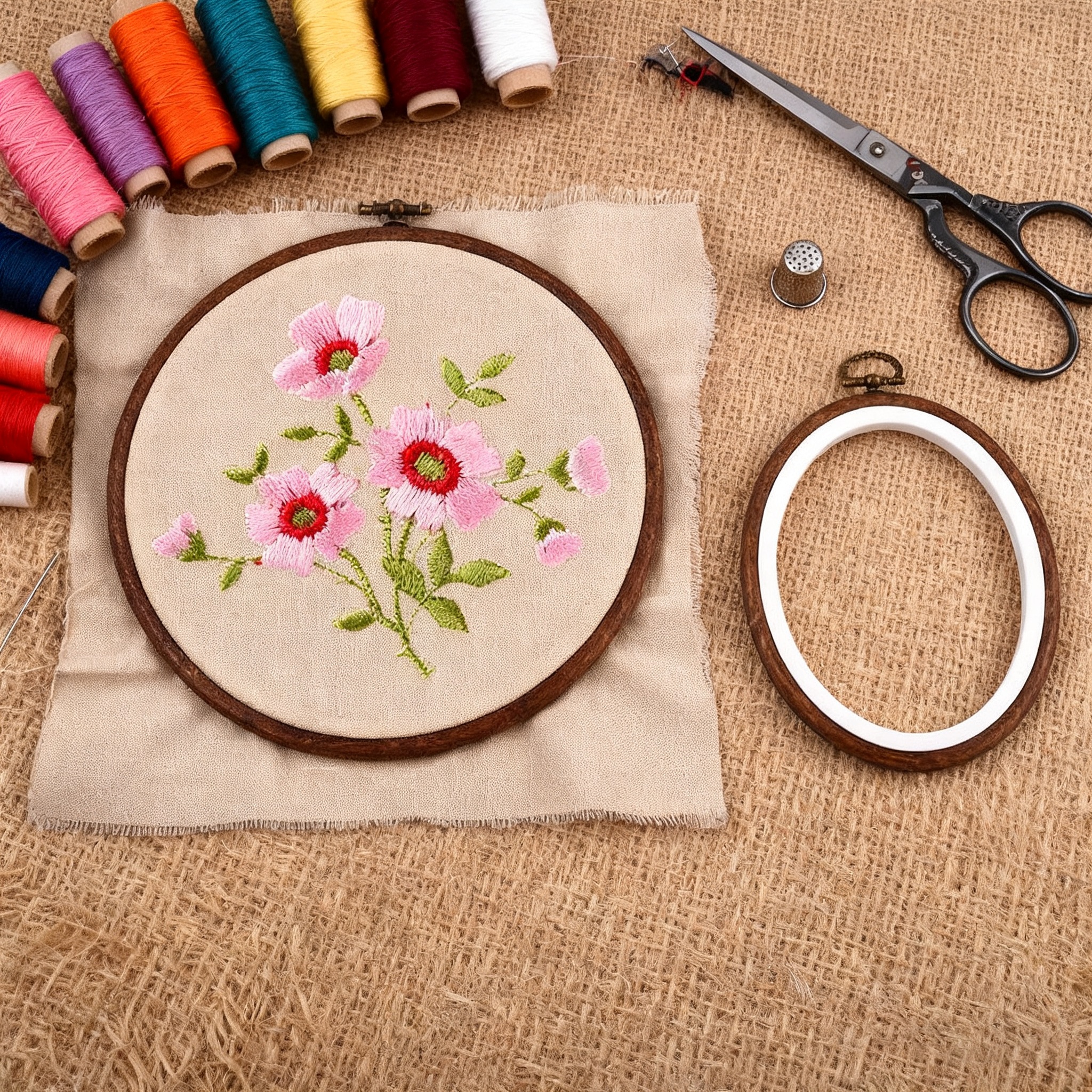 10PCS Sewing Tool Round Oval I - Embroidery Hoop Kit recension och pris