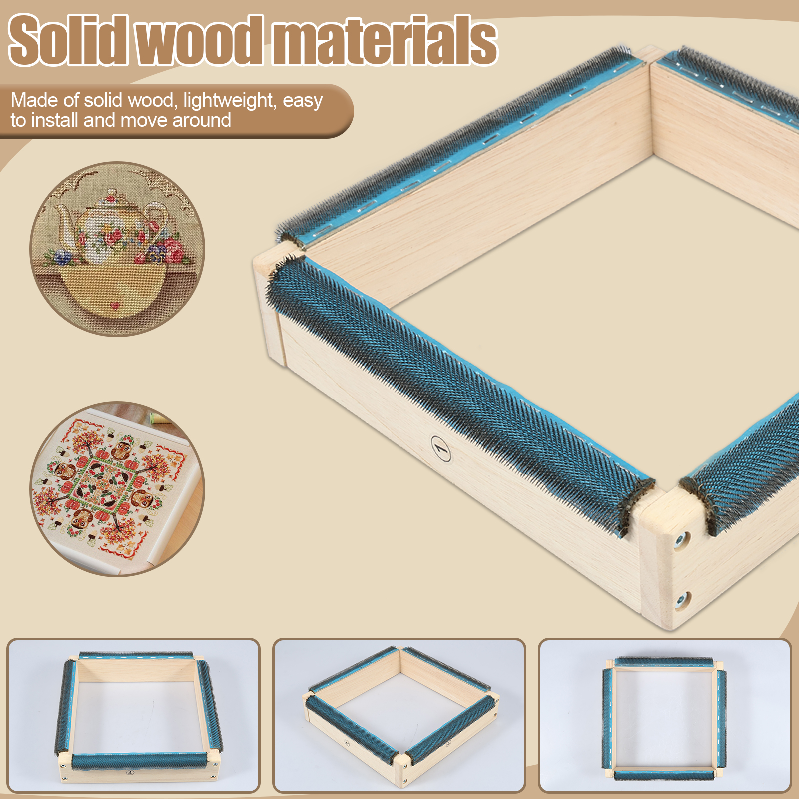 Punch Needle Frame Square Embr - Embroidery Hoop Kit recension och pris