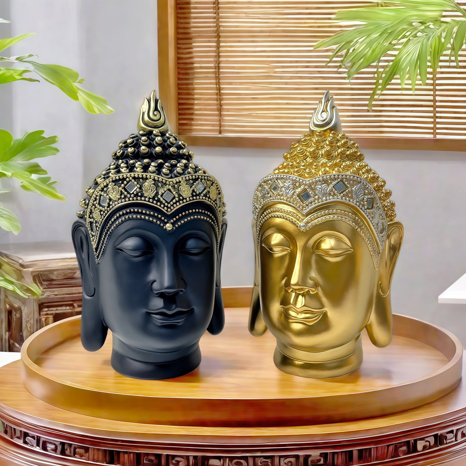 Sakyamuni Buddha Head Statue T - Art Craft India recension och pris