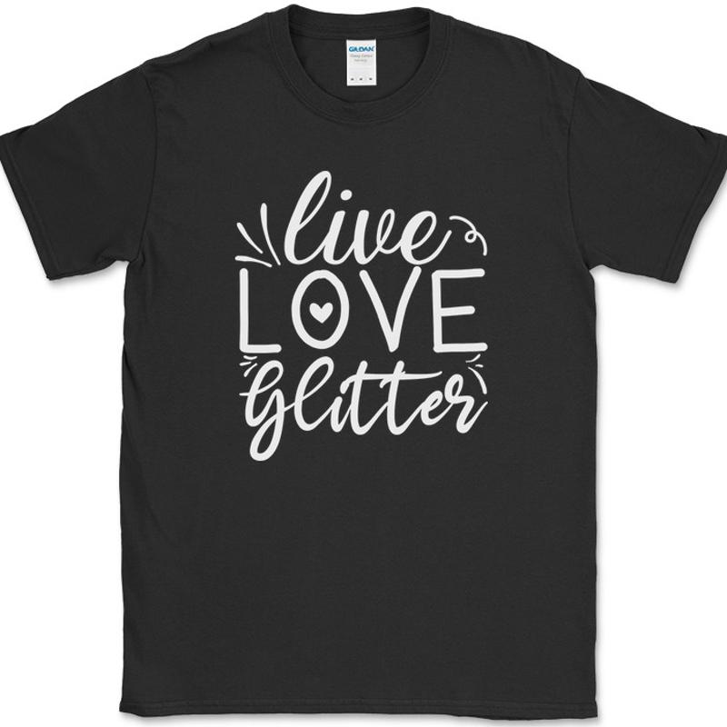 Live Love Glitter T-Shirt Funn - Art Craft Love recension och pris