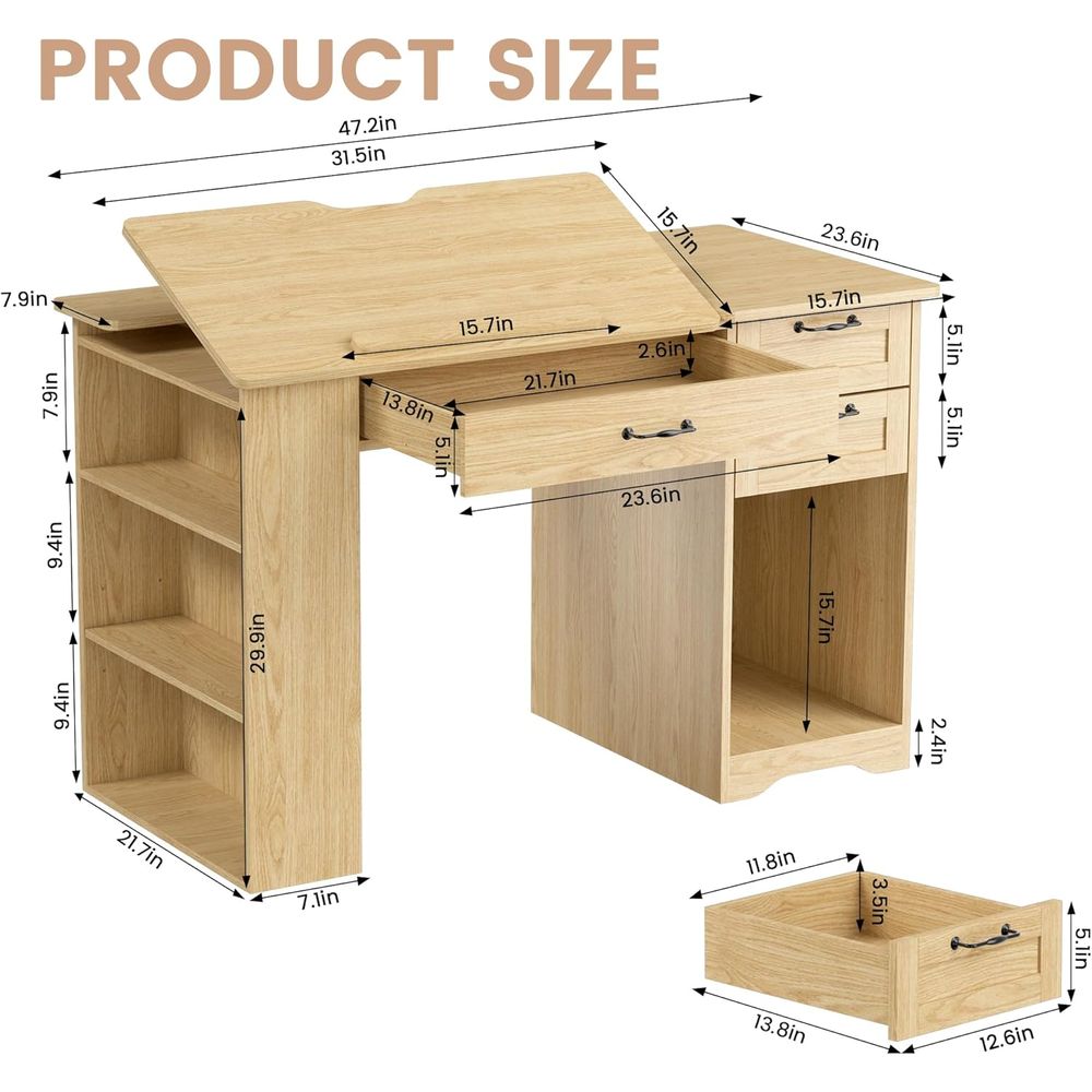 Adjustable Desk with Storage,  - Art & Craft Paper Origami recension och pris
