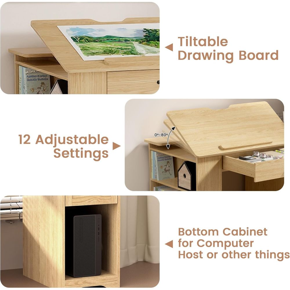 Adjustable Desk with Storage,  - Art & Craft Paper Origami recension och pris