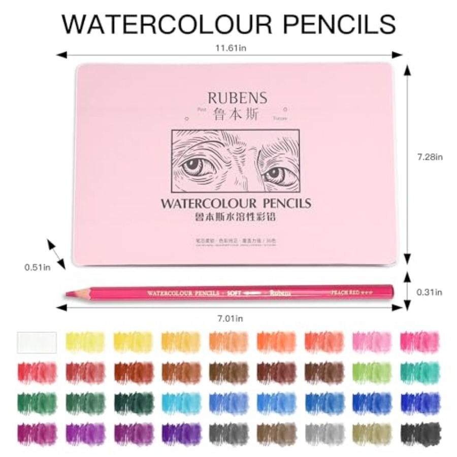 Watercolor Pencils Sets, 36 Co - Colored Pencil Professional recension och pris
