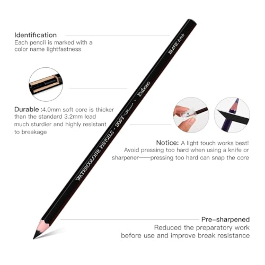 Watercolor Pencils Sets, 36 Co - Colored Pencil Professional recension och pris