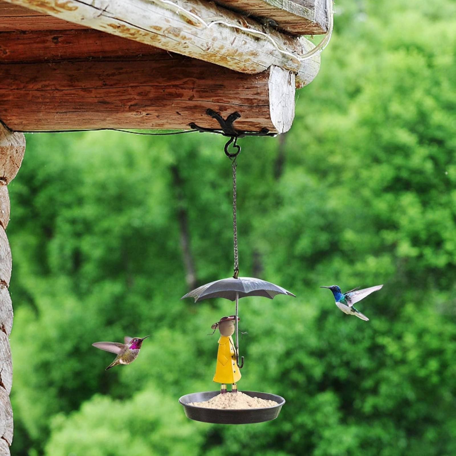 Girl with Umbrella Bird Feeder - Art Craft Umbrella recension och pris