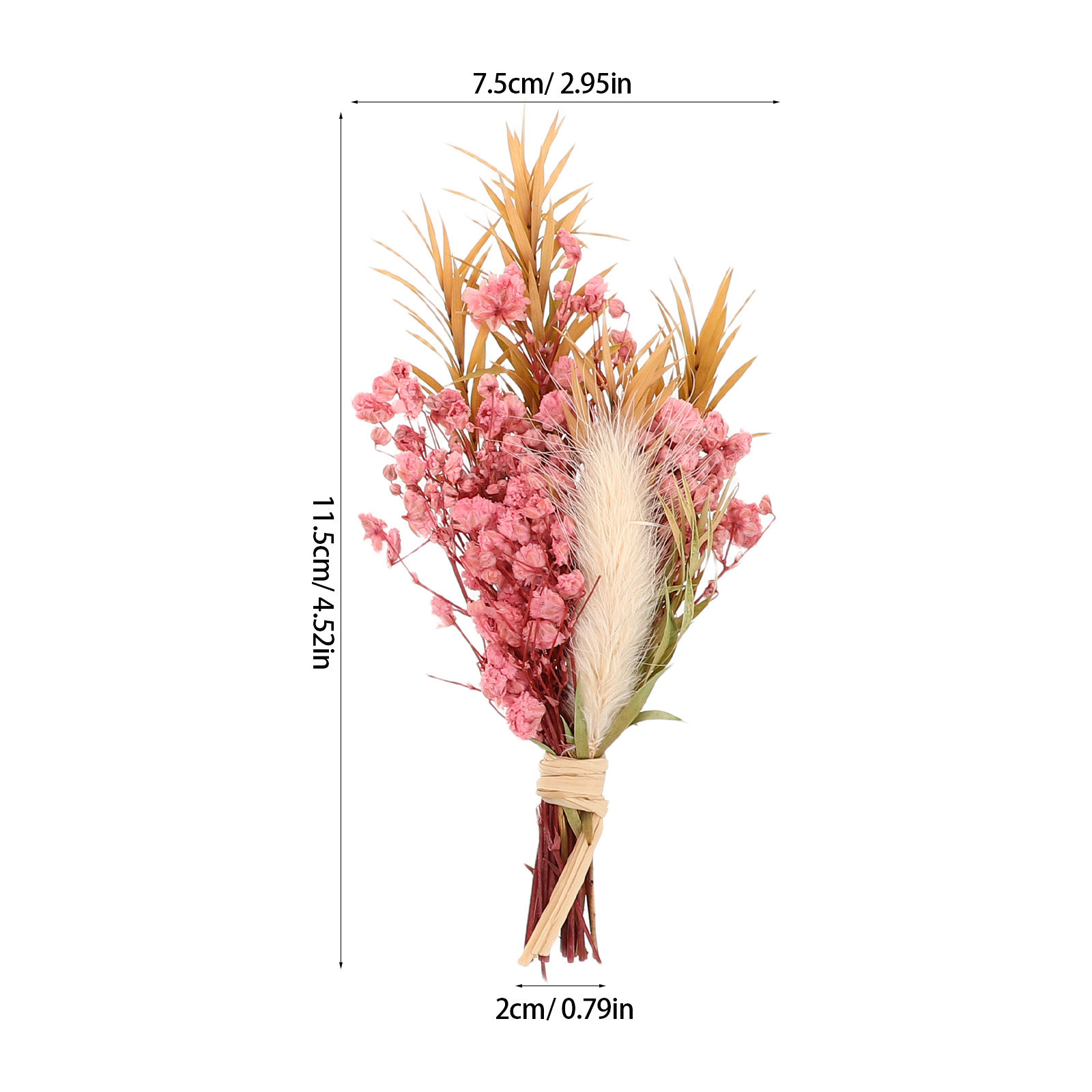 3Pcs Mini Dried Floral Bouquet - Art Craft Vase recension och pris