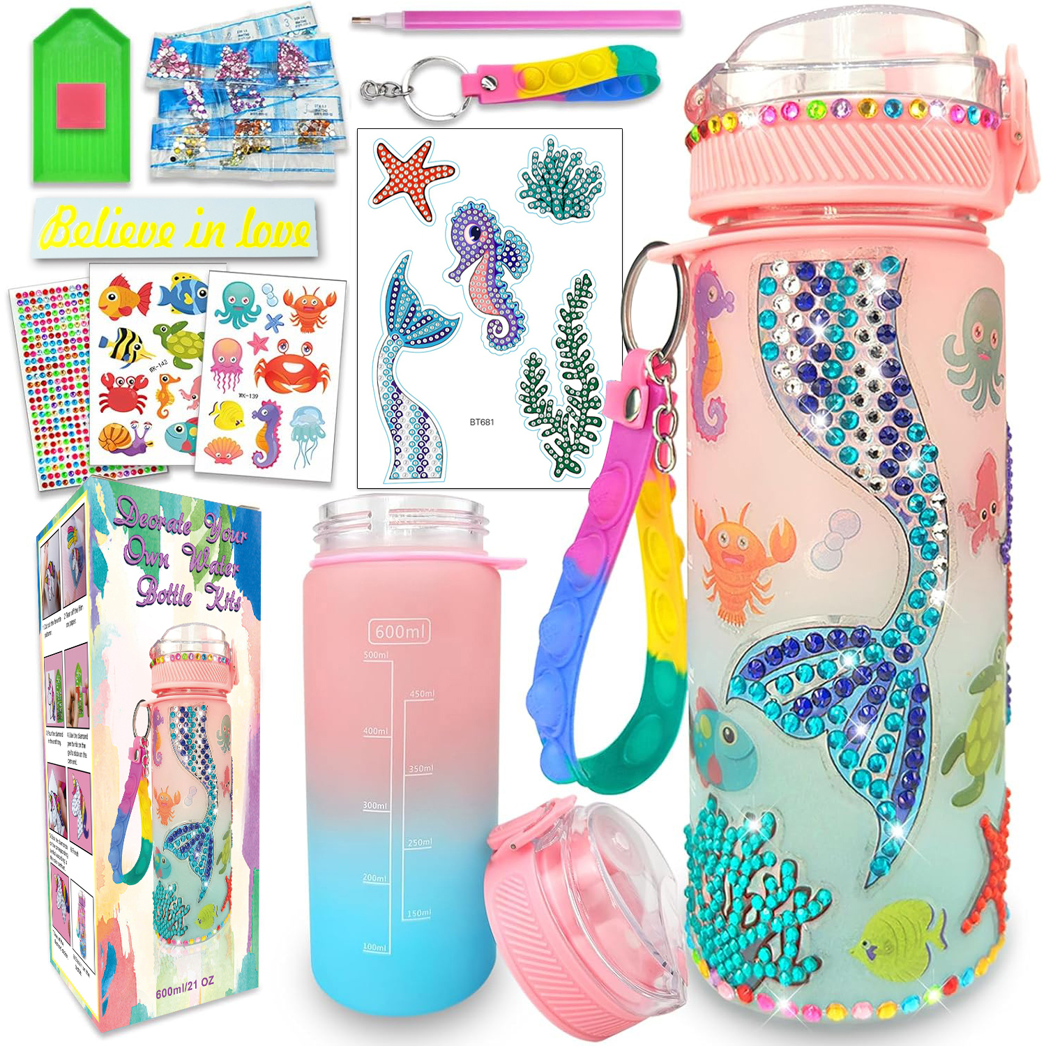 Decorate Your Own Water Bottle - Art Craft Kits For Kids recension och pris