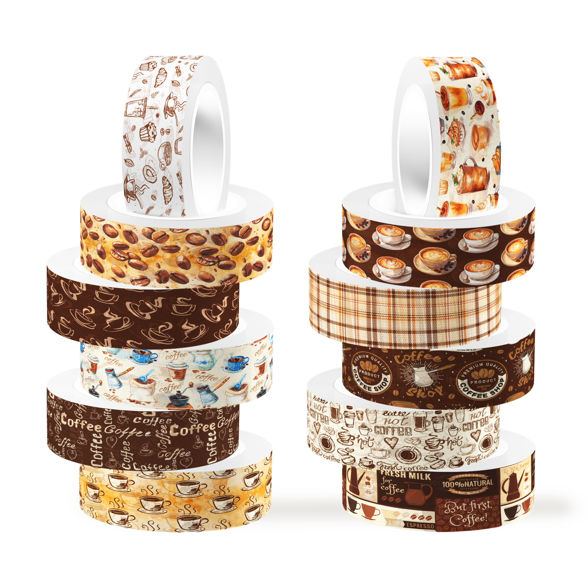 Vintage Coffee Pattern Washi T - Art And Craft Photos recension och pris