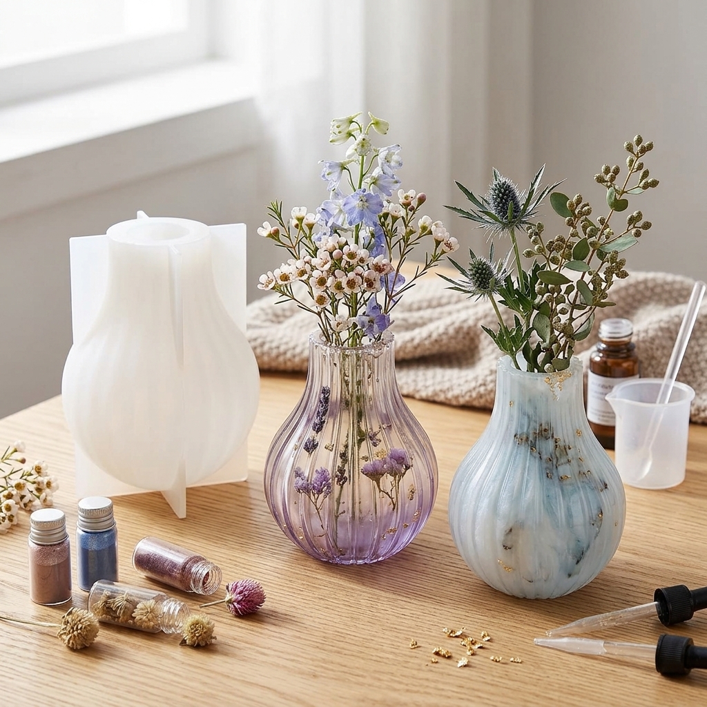 Silicone Vase Mold with Stripe - Art Craft Vase recension och pris