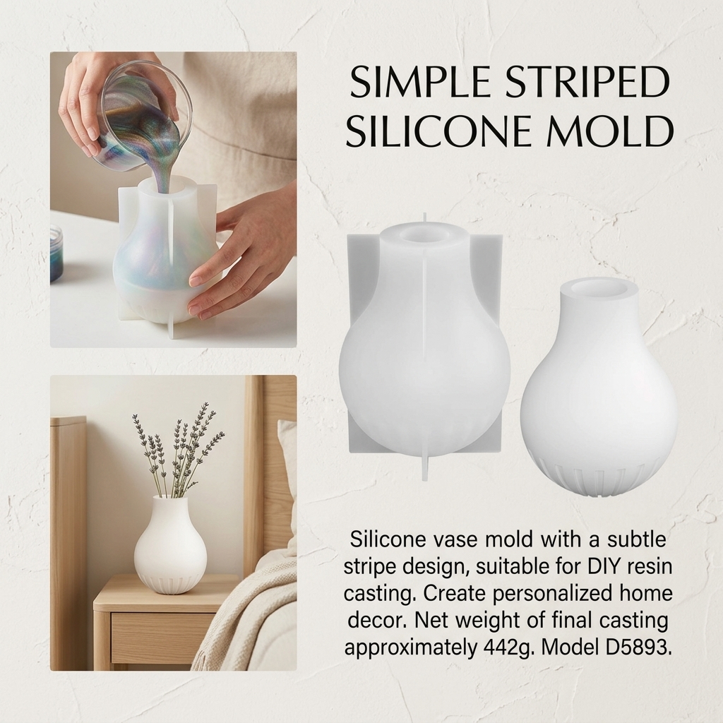 Silicone Vase Mold with Stripe - Art Craft Vase recension och pris