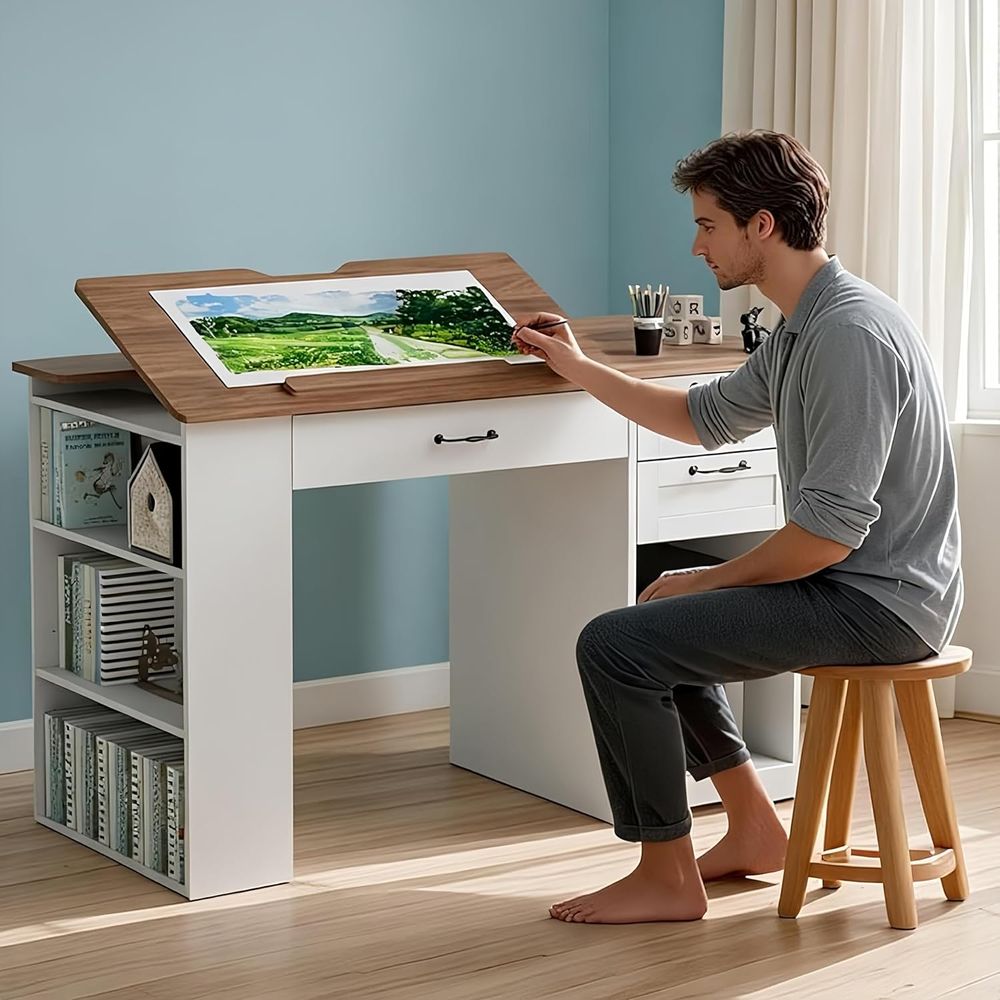 Adjustable Desk with Storage a - Art & Craft Paper Origami recension och pris