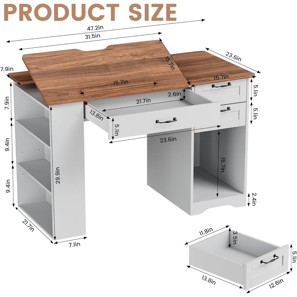 Adjustable Desk with Storage a - Art & Craft Paper Origami recension och pris