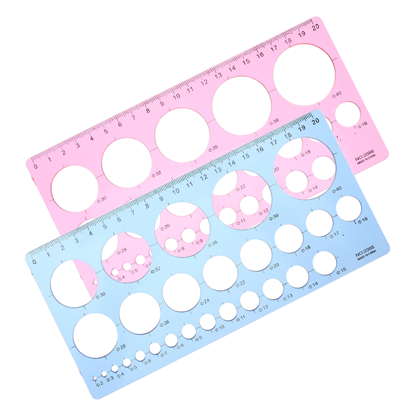 2Pcs Circle Template Ruler Geo - Art Craft School recension och pris