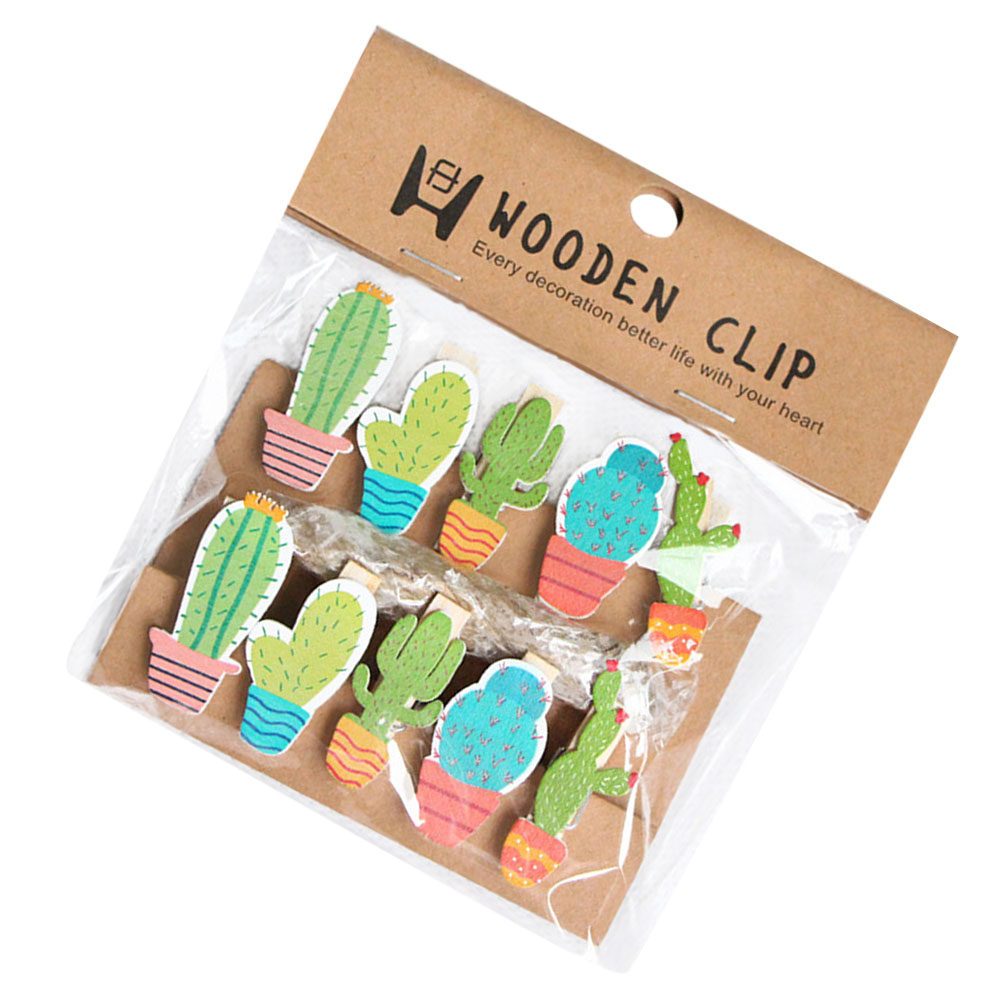 10Pcs Cactus Wooden Photo Clip - Art And Craft Photos recension och pris