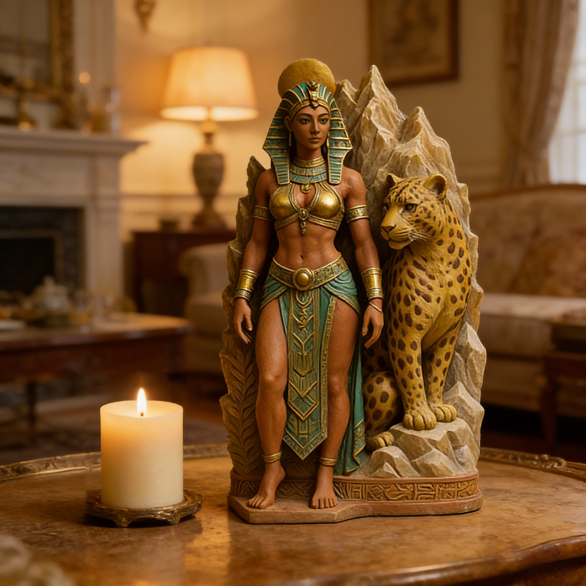 3D Egyptian Queen With Leopard - Queen Art Craft recension och pris