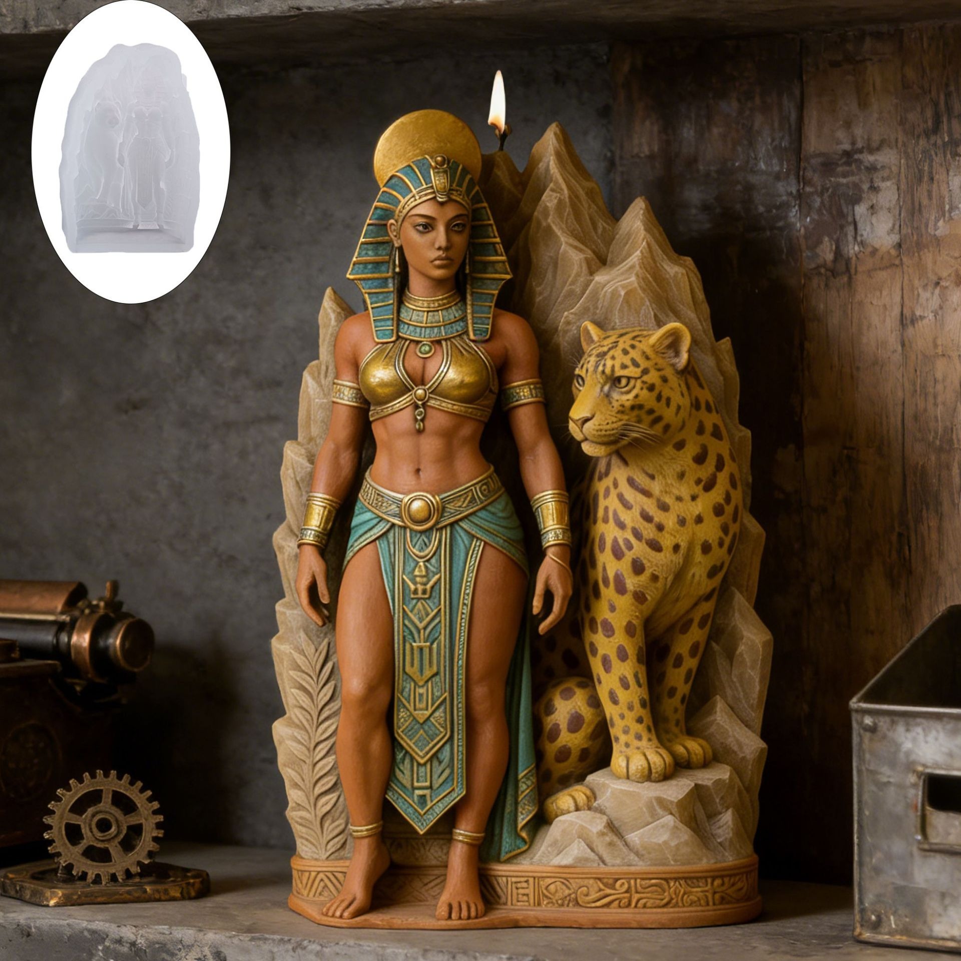 3D Egyptian Queen With Leopard - Queen Art Craft recension och pris