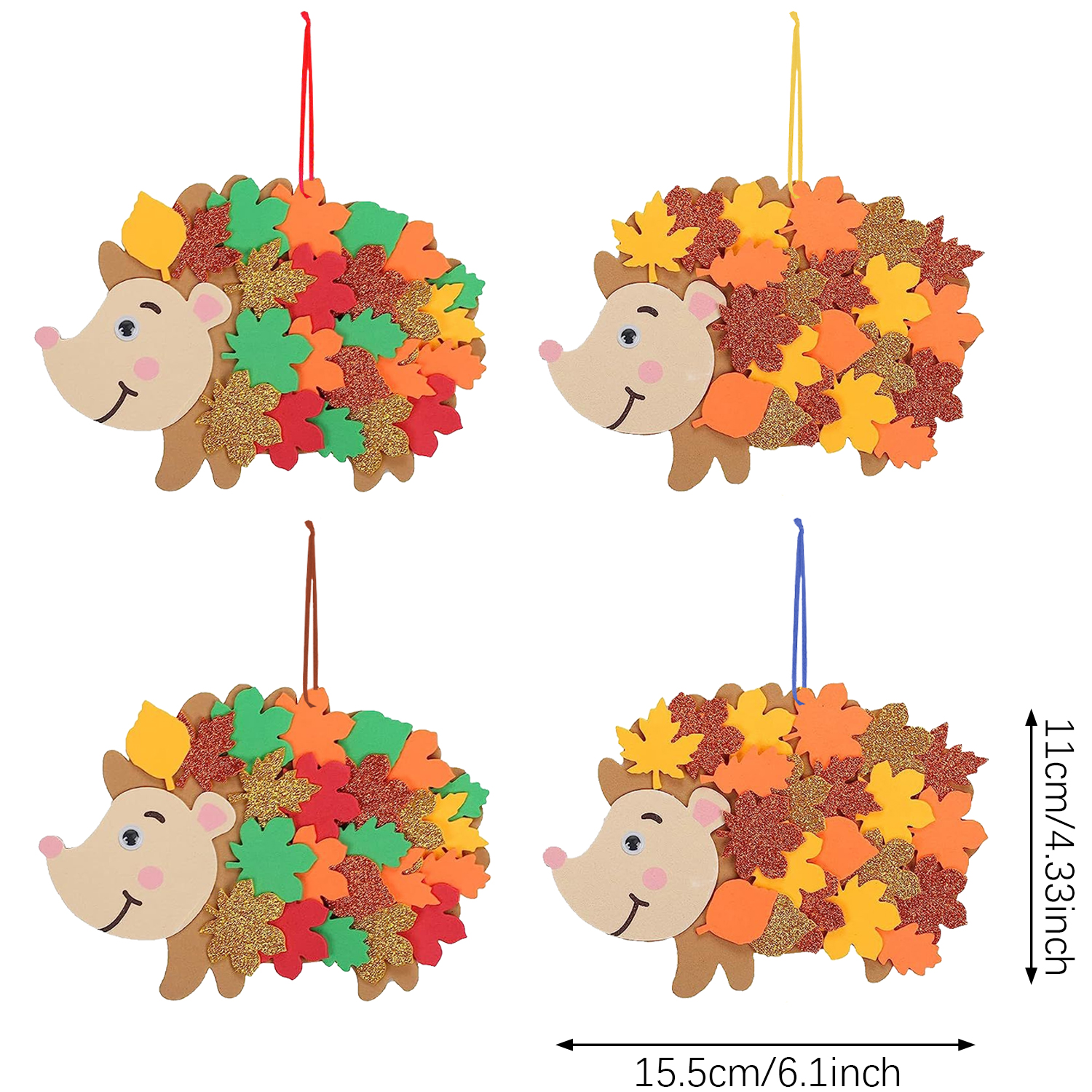 8pcs Hedgehog Foam Stickers He - Art And Craft Autumn recension och pris