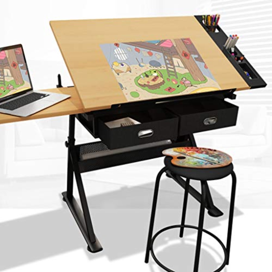 Drafting Table with Storage He - Art & Craft Paper Origami recension och pris